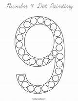 Number Dot Coloring Painting Preschool Numbers Twistynoodle Do Worksheets Twisty Cursive Noodle Built California Usa sketch template