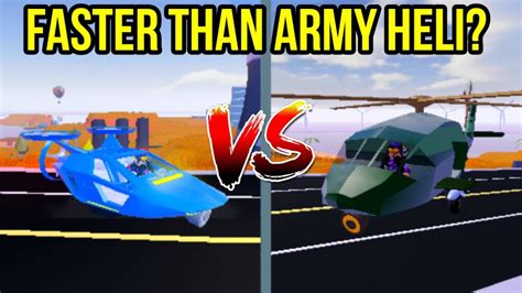 drone  faster   army heli roblox jailbreak drone speed test youtube