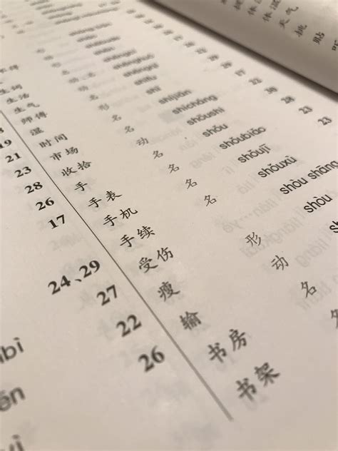 vocabulary lists    learn chinese      hacking chinese