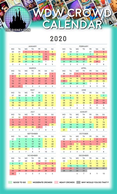 crowd calendar    updated  wdw  disney spin
