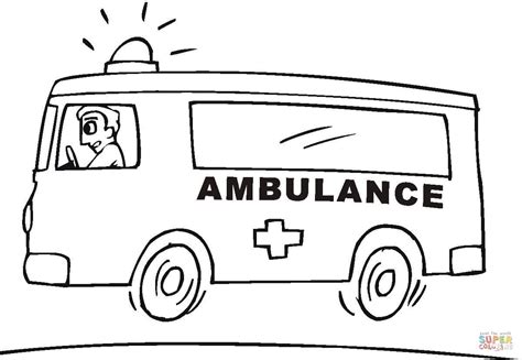 ambulance coloring page  printable coloring pages