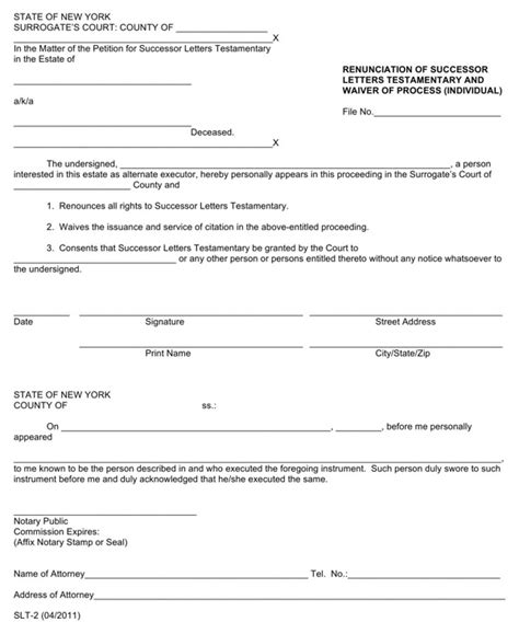successor letters testamentary   page  formtemplate