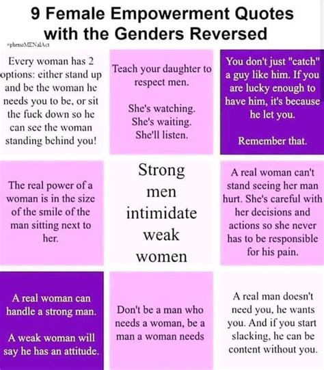 9 female empowerment quotes with genders reveresed