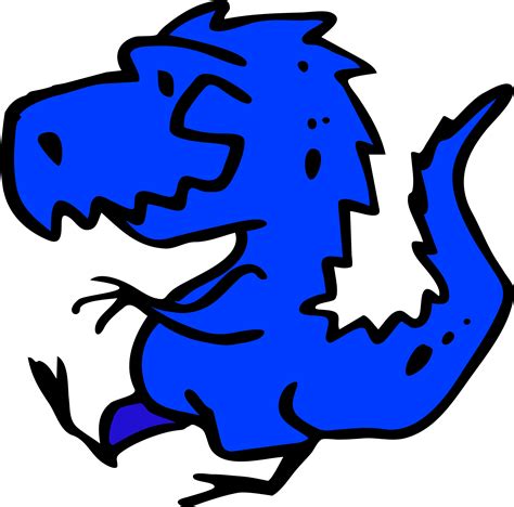 blue cartoon dinosaur clipart