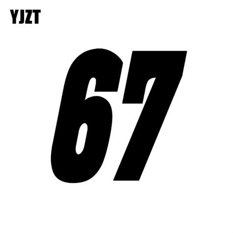 yjzt cmcm interesting number  vinyl high quality car sticker decoration decal black