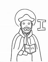 Ignatius Loyola Coloring St Saint Pages Choose Board sketch template
