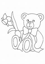 Oso Peluche Flor Bears Ursos Beruang Colorear Bouquet Dibujosonline Categorias Kertas Mewarna Kidipage Haiwan sketch template