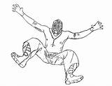 Rey Mysterio Coloring Pages Wrestling Mask Opponent Sketch Drawing Color Printable Getcolorings Getdrawings Paintingvalley sketch template