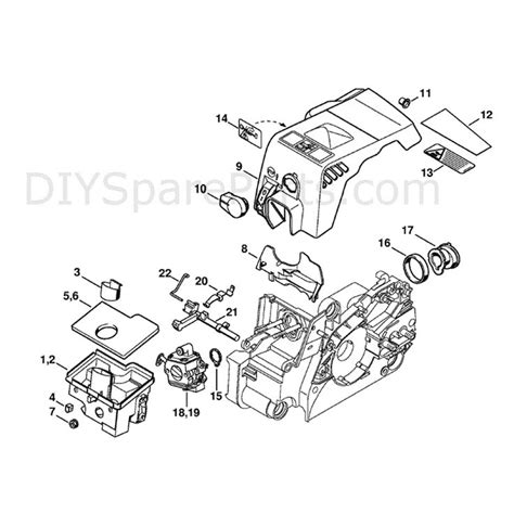 stihl ms  chainsaw msc   parts diagram air filter stihl diagram diy  crafts