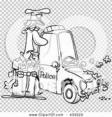 Car Officer Staring Patrol Beat Coloring Illustration Line His sketch template