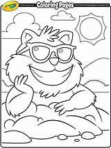 Coloring Phil Punxsutawney Pages Groundhog Crayola Printable Choose Board sketch template