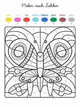 Zahlen Mariposa Coloriage Pintar Schmetterling Insectes Mariposas Magique Ausmalen Ausdrucken Kostenlos Conmishijos Insecte Inglés Kolorowanki Kodowane Vorlage Ausmalbilder Ausmalbild Crayola sketch template