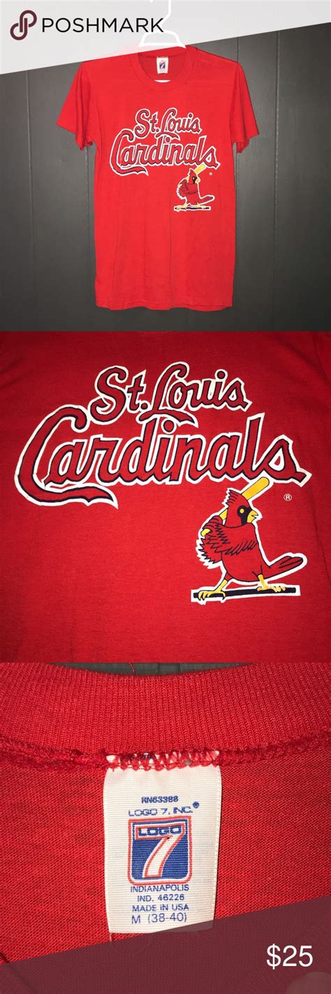 Vintage 90’s St Louis Cardinals T Shirt Slim Fitting Excellent