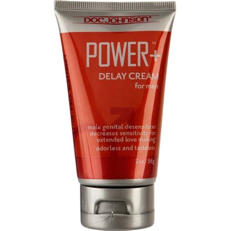 Doc Johnson Power Plus Delay Cream For Men 2 Oz 56 G Boxed