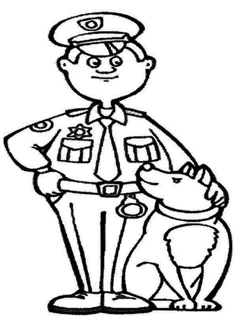 police officer   dog coloring page netart dog coloring page