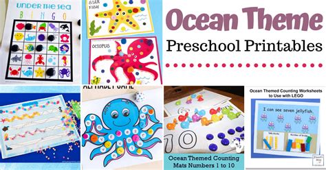 preschool ocean theme printables  summer