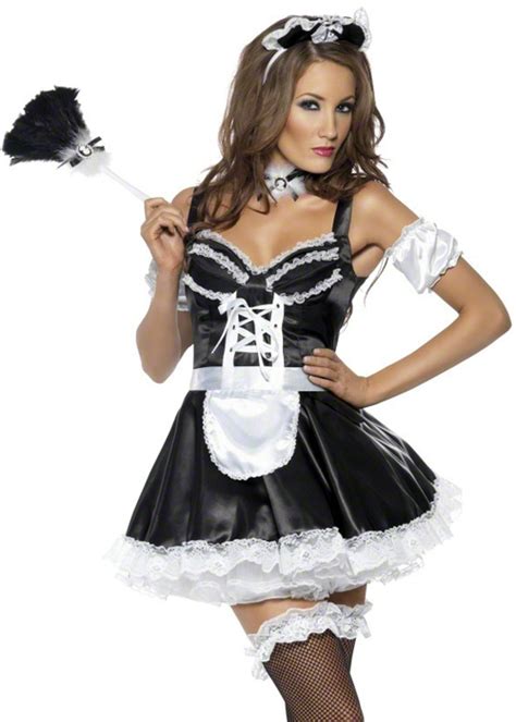 ladies sexy fever flirty french maid costume [31212] £23