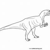 Coloring Jurassic Baryonyx sketch template