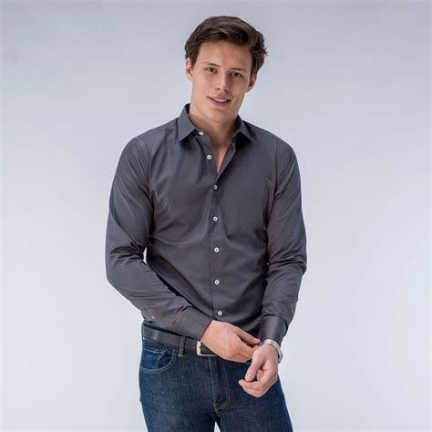 gray dress shirt tailor store