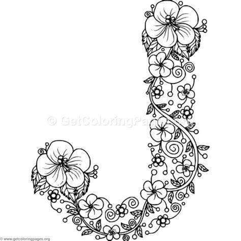 floral alphabet coloring pages page  getcoloringpagesorg