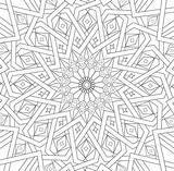 Mosaic Islamic Ornament Coloring sketch template