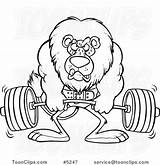 Coloring Gym Fitness Pages Drawing Cartoon Weight Weightlifting Lifting Lion Morning Clipart Line Good Ron Leishman Training Getdrawings Getcolorings Color sketch template