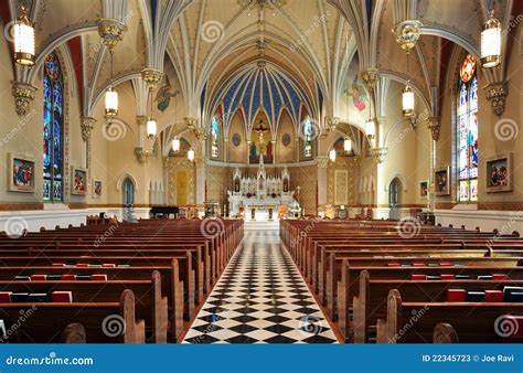 beautiful catholic church interior stock image image  virginia