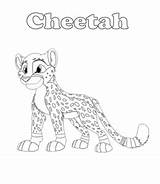 Coloring Cheetah Cub Playinglearning sketch template