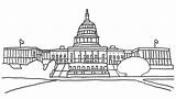 Washington Dc Building Coloring Pages Printable Cartoon Sheet Capitol Drawing Colouring Outline Choose Board sketch template