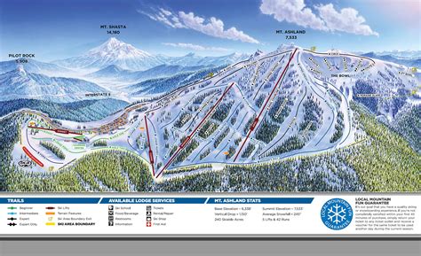 Trail Map Mt Ashland Ski Area