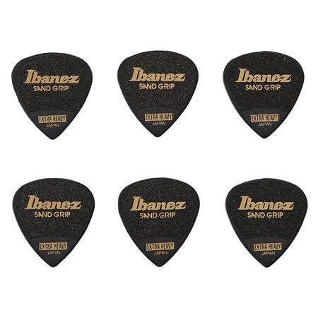 ibanez mm thickness pick sand grip extra heavy  pack black ppaxsgbk