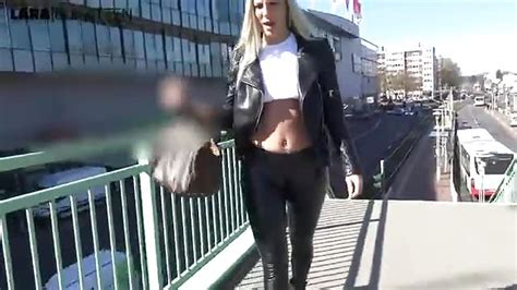 teen in leather pants having public sex