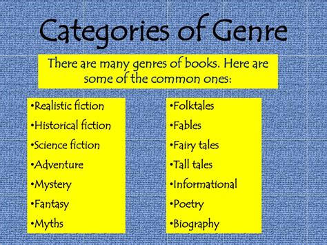 literary genres powerpoint    id