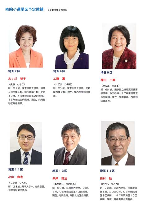 衆院小選挙区予定候補を発表しました 日本共産党埼玉県委員会