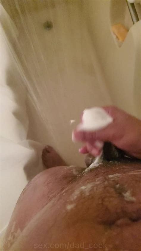 browndicksavior teasing my soapy cock in the shower clean it for me