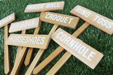 yard game signs party signs wedding game signs  thecommonsign