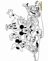 Mickey Halloween Coloring Pages Mouse Disney Friends Disneyclips Printable Minnie Costume Clipart Wonders Pumpkin Library Comments sketch template