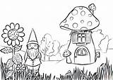 Gnome Gnomes Getcolorings Gardener Immediately Nain Getdrawings sketch template
