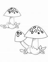 Coloring Pages Mushrooms Printable Agaric Fly Kids Drawing sketch template