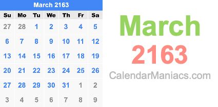 march  calendar