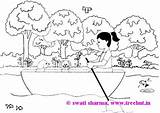 Coloring Pages Kids Boat Views sketch template