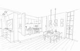 Interior Coloring Pages Apartment 1280 Tumblr 53kb Loft sketch template