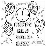 Year Coloring Happy Pages Print Printable Own Party sketch template