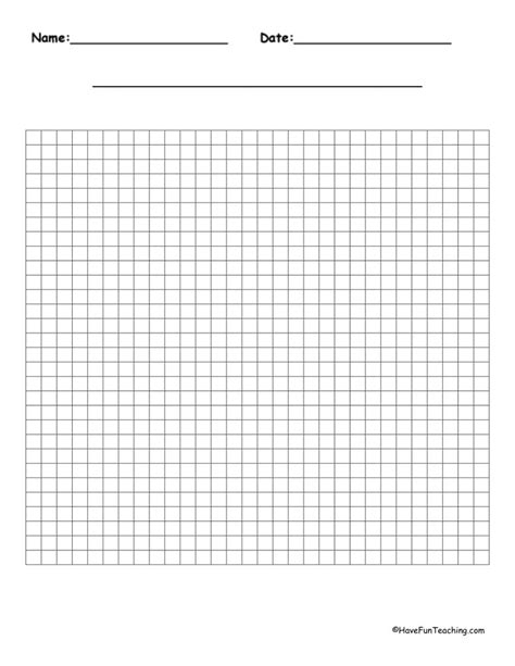 printable graph paper  kindergarten printable templates