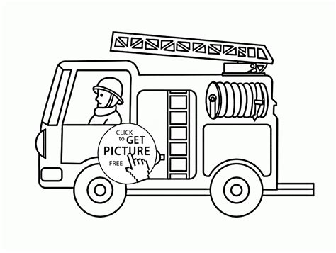 small fire truck coloring page  toddlers transportation coloring