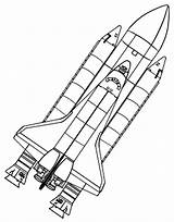 Spaceship Shuttle Colorear Navette Spatiale Printablefreecoloring Kidsplaycolor Transporte Transport sketch template
