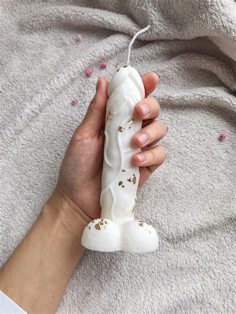 Penis Candle 6 5 Inch With Gold Dick Candle Funny T Etsy