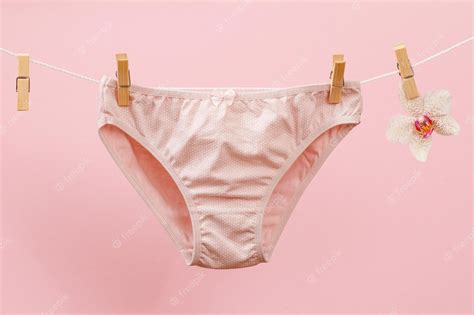 Premium Photo New Womens Panties On Clothesline With Clothespins And