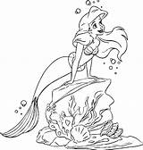 Coloring Pages Princess Pretty Mermaid Little Disney Ariel Library Clipart Popular sketch template