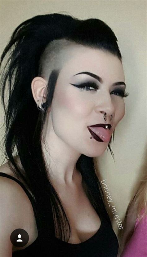 long hair shaved sides long mohawk gothic punk hairstyles goth hair